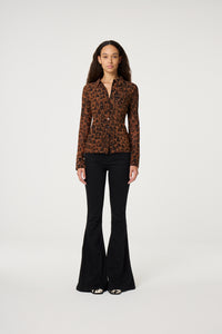 Kevis Blouse | Burnt Sugar/Black