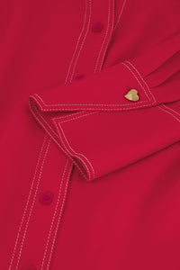 Stella Blouse | Disco Red