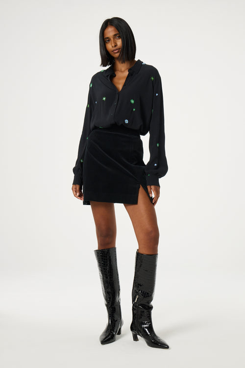 Lot Blouse | Black/Green