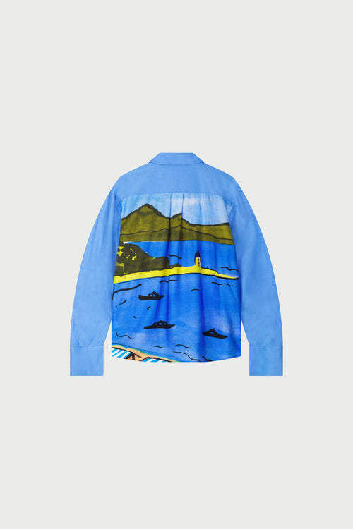 Navina Blouse | Blue/Green