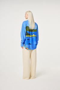 Navina Blouse | Blue/Green