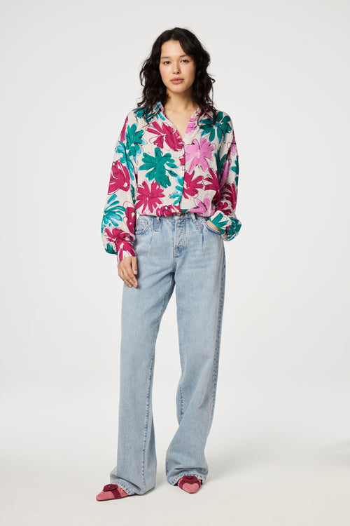 Gabriel Blouse | Warm white/Pink Frol