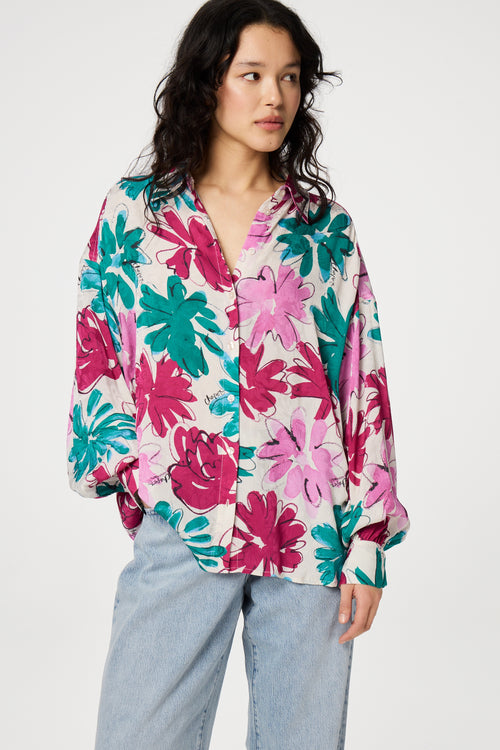 Gabriel Blouse | Warm white/Pink Frol