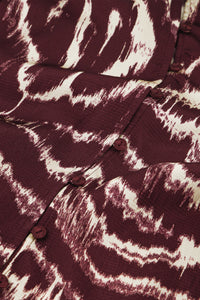 Kaia Blouse | Deep Burgundy/Creme