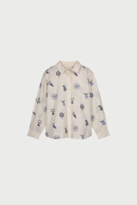 Lilot Blouse | Cosy White/Blue