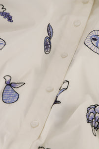 Lilot Blouse | Cosy White/Blue