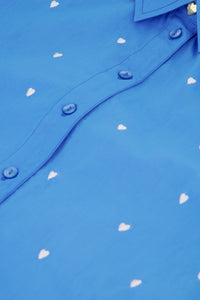 Dina Blouse | Marina Blue/Cosy White