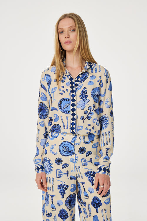 Gala Blouse | Creme Brulee/French