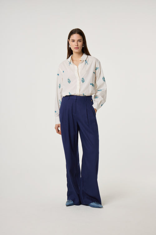 Alex Langoustine Blouse | Cosy White