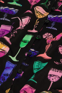 Kaia Blouse | Black/Disco Red