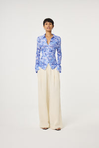 Kevis Blouse | Blue/Cosy White