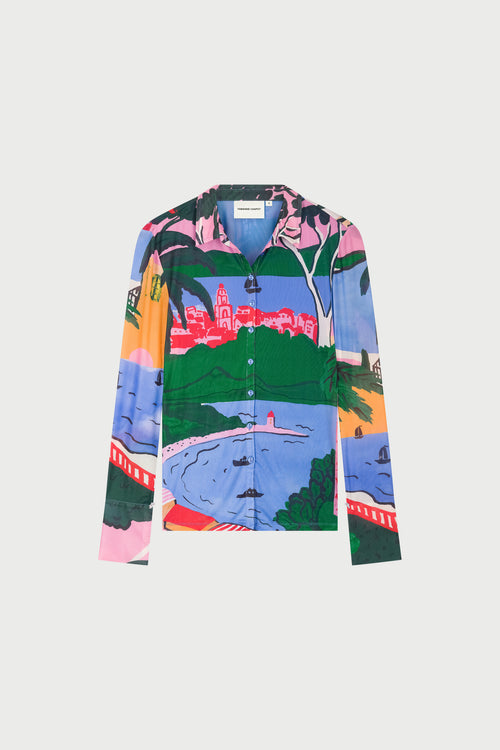 Kevis Blouse | Marina Blue/Evergreen