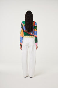 Kevis Blouse | Marina Blue/Evergreen