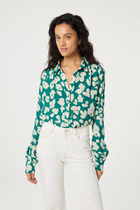 Coco Blouse | Evergreen/Cosy White