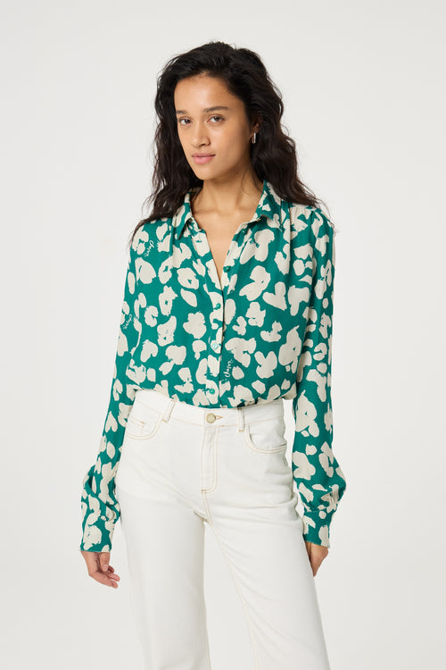 Coco Blouse | Evergreen/Cosy White