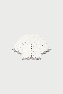Tylera Blouse | Cosy White/Black