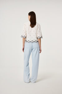 Tylera Blouse | Cosy White/Black