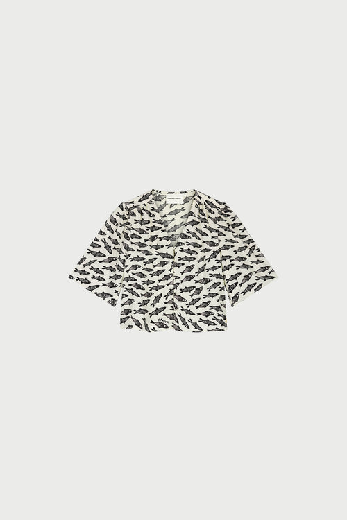Starlet Blouse | Cosy White/Black