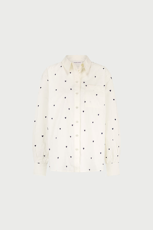 Alex Blouse | Cosy White/Navy