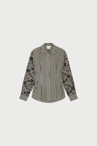 Rosey Blouse | Cosy White/Black Ink