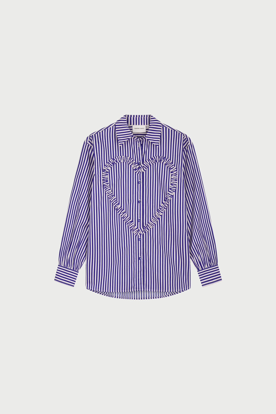 Alex Heart Blouse | Cosy White/Royal Cobalt