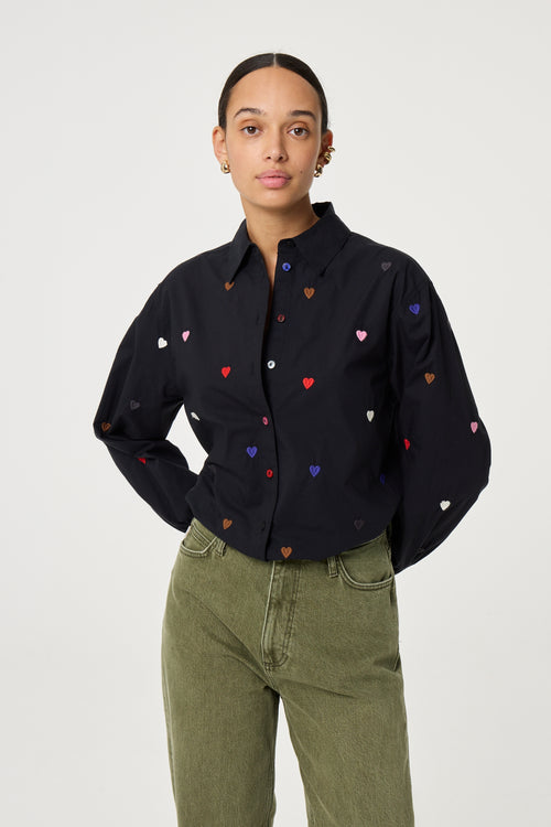 Alena Blouse | Black Ink/Multi