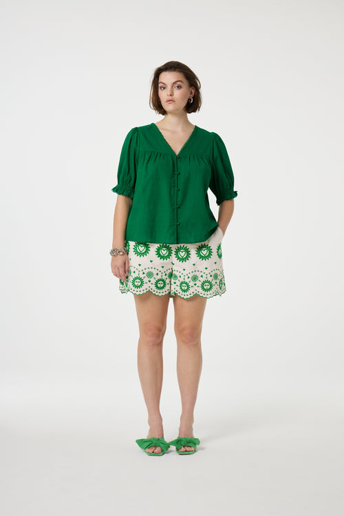Juno Blouse | Green Glow