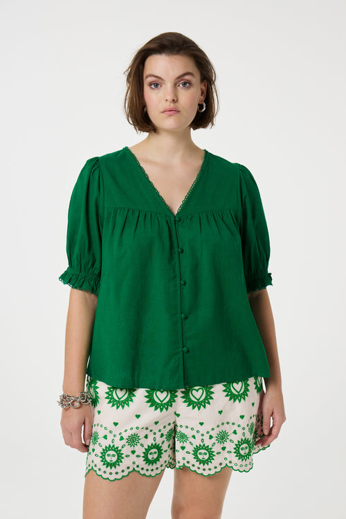 Juno Blouse | Green Glow