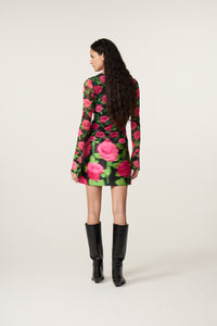 Yanna Blouse | Fab Fuchsia/Black