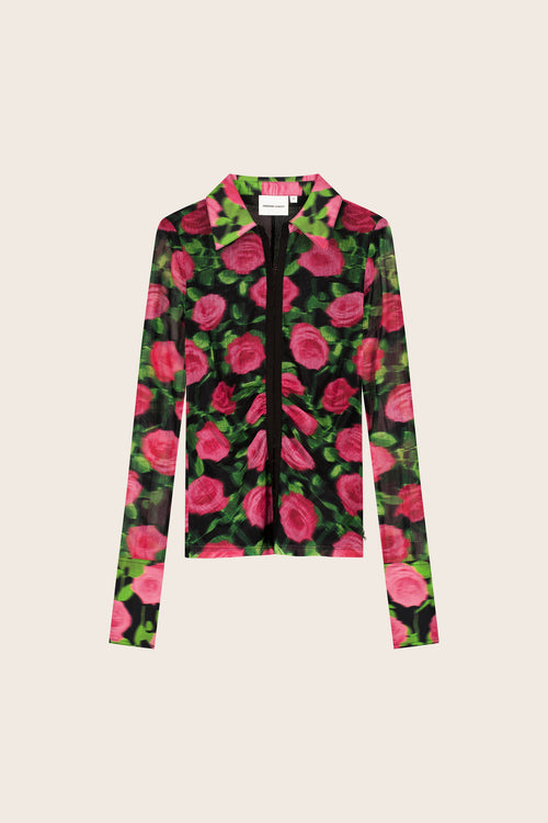 Yanna Blouse | Fab Fuchsia/Black