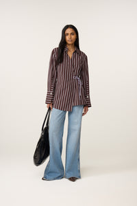 Tamar Blouse | Brown/Pink Candy