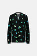 Collina Blouse | Black/Green Zest