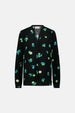 Collina Blouse | Black/Green Zest