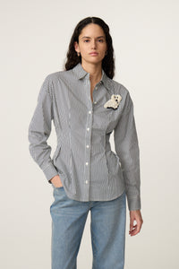 Irina Blouse | Maritime Blue/Cosy White