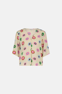Starlet Blouse | Warm White/Pink Drea