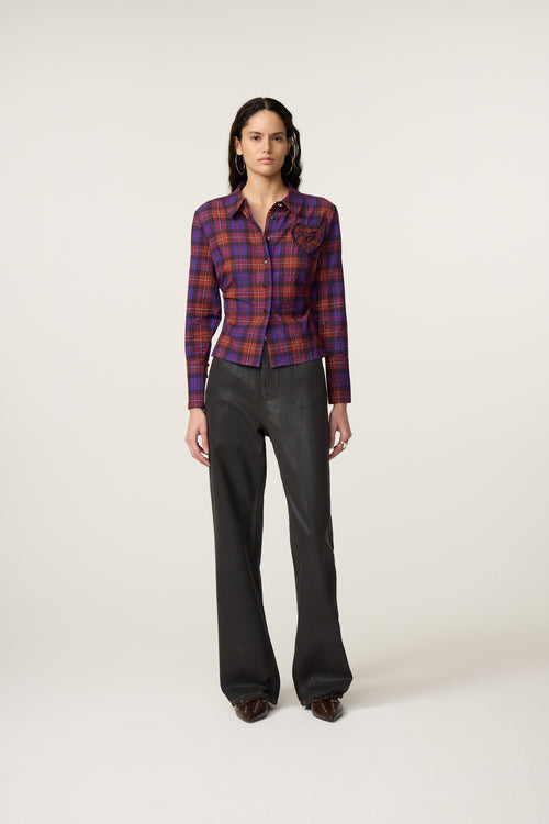Charli Blouse | Deep Purple/Orange