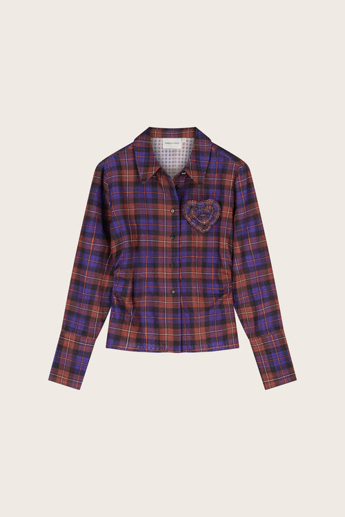 Charli Blouse | Deep Purple/Orange