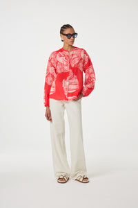 Lente Blouse | Warm White/Tropical