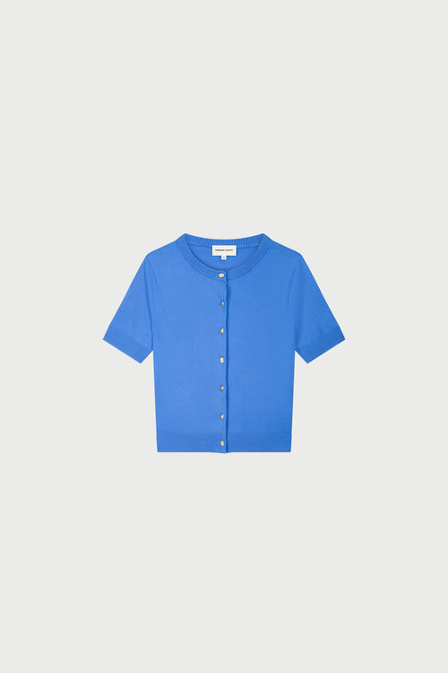 Molly Short Sleeves Cardigan | Marina Blue
