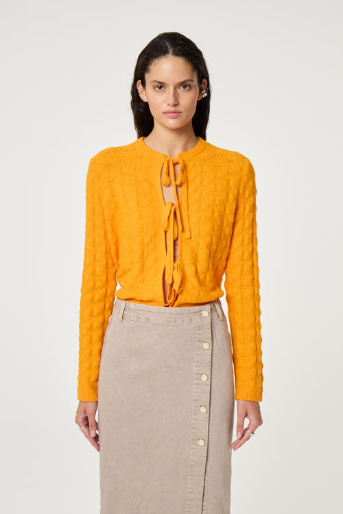 Chelsea Cardigan | Solar Orange