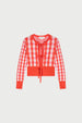 Camille Cardigan | Cosy White/Tangerine Tango