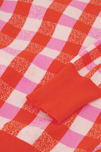 Camille Cardigan | Cosy White/Tangerine Tango