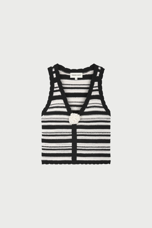 Paulina Top | Cosy White/Black
