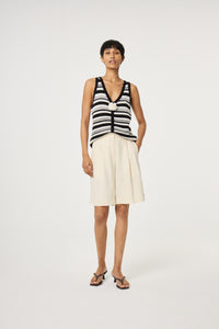Paulina Top | Cosy White/Black