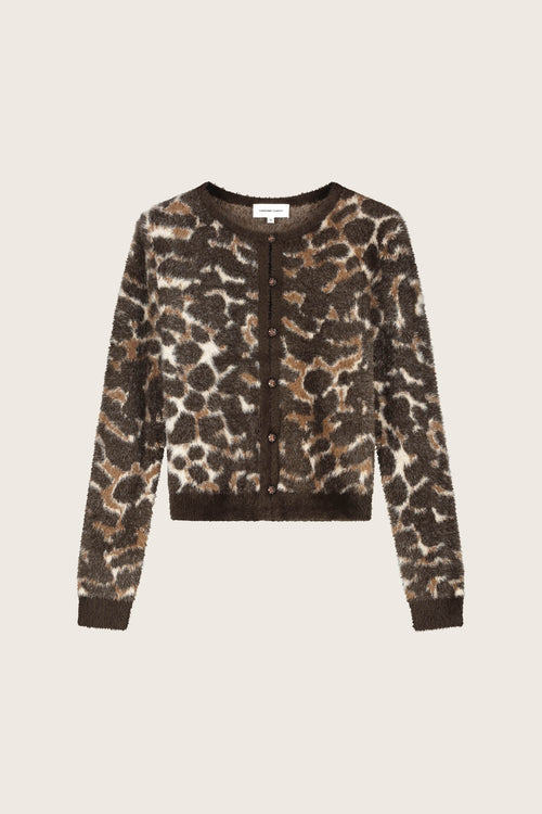 Henry Leopard Cardigan | Toffee/Camel Club