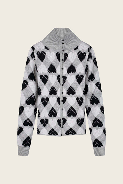 Jamie Cardigan | Grey/Black