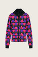 Jamie Cardigan | Scarab Green/Fab Fuchsia