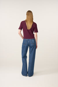 Scarlett Short Sleeve Cardigan | Brigitte Bordeaux