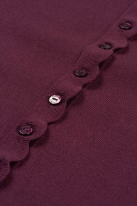 Scarlett Short Sleeve Cardigan | Brigitte Bordeaux