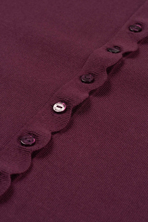 Scarlett Short Sleeve Cardigan | Brigitte Bordeaux